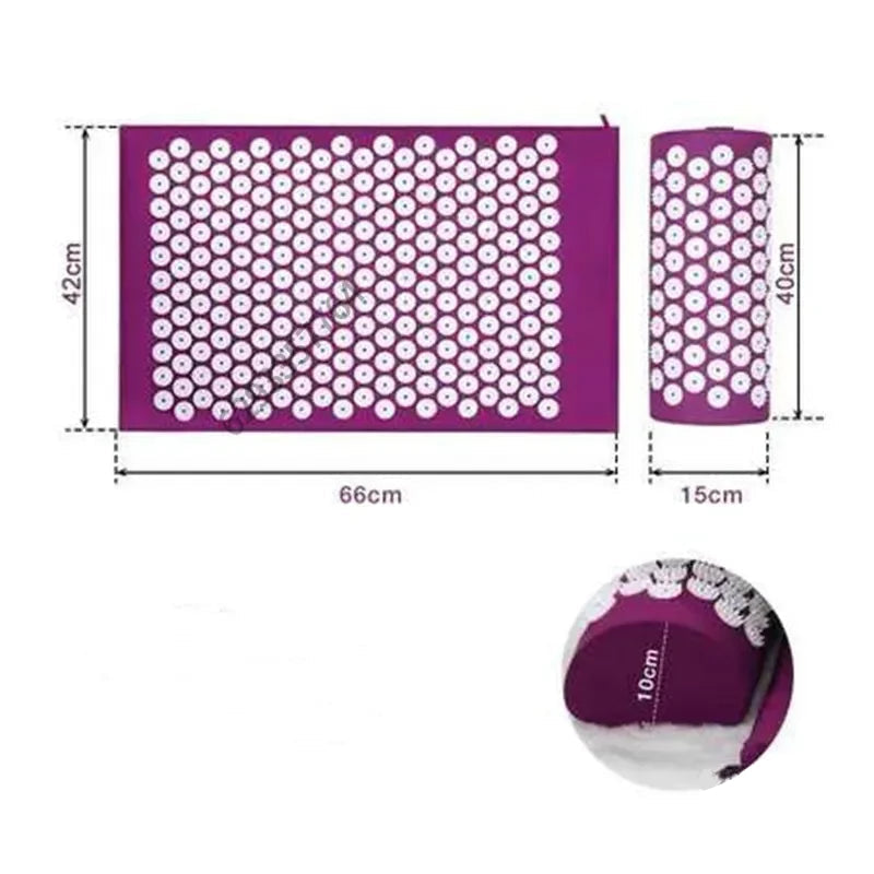 Tapis d’acupression relaxant avec oreiller de soutien