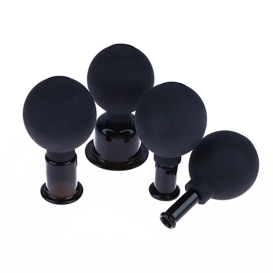 Lot de 4 ventouses anti-cellulites noires