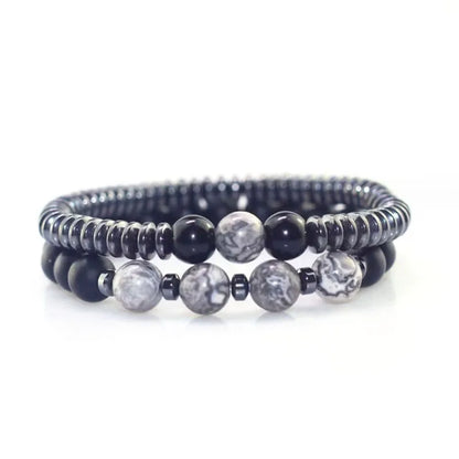 Bracelet anti-douleurs en hématite unisexe
