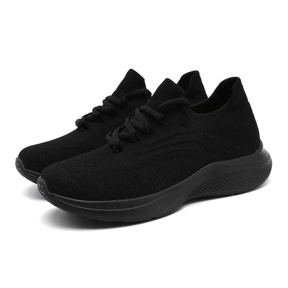 Chaussures de sport noires orthopédiques pour femme
