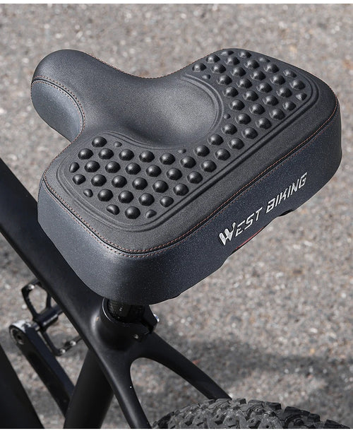 Selle vélo anti douleur ultra-large en silicone
