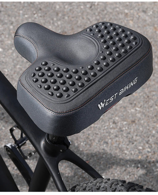 Selle vélo anti douleur ultra-large en silicone