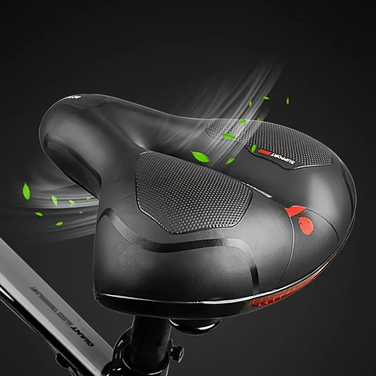 Selle vélo anti douleur à bande réfléchissante et respirante