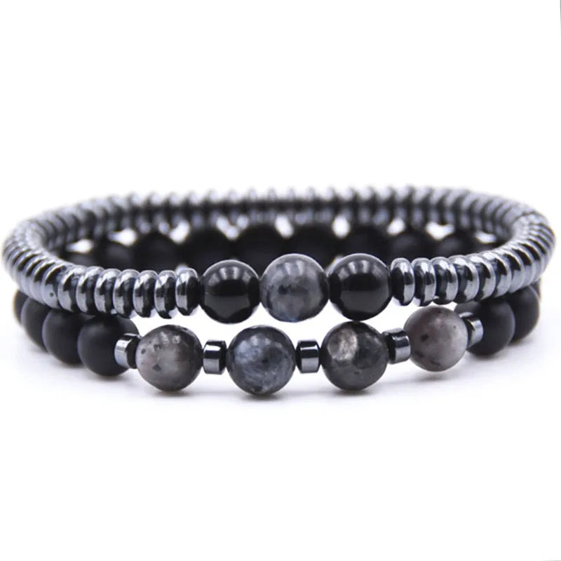 Bracelet anti-douleurs en hématite unisexe