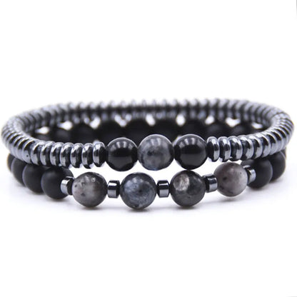 Bracelet anti-douleurs en hématite unisexe