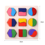 Puzzle en bois en forme géométrique