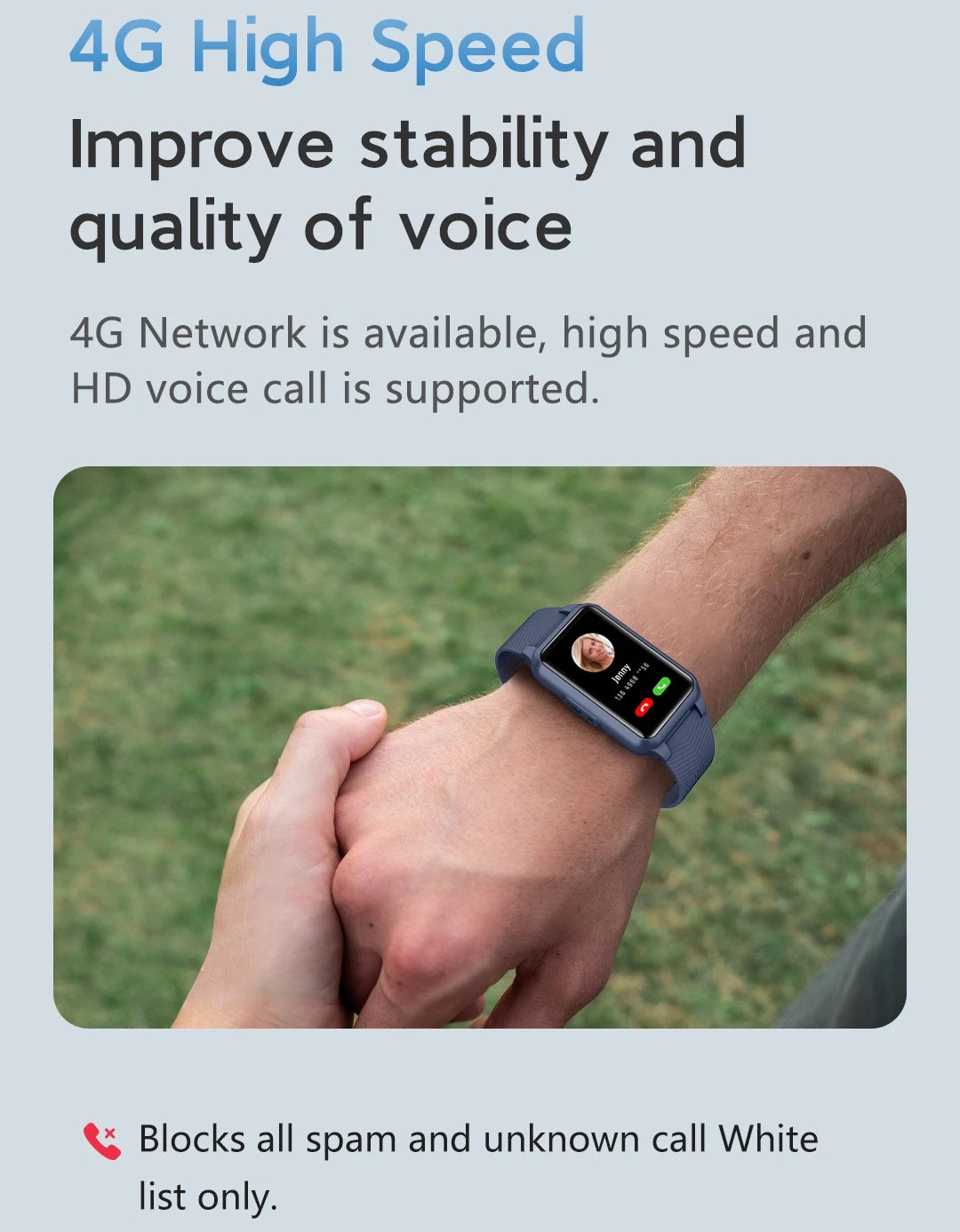 Montre Connectée  Senior SOS et Détection de Chute 4G