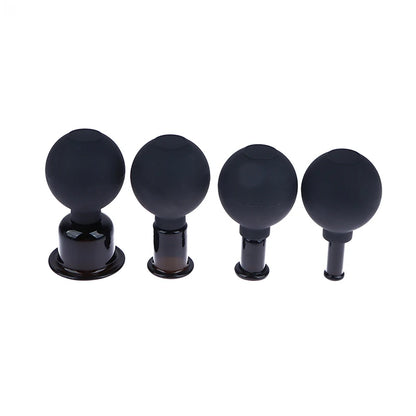 Lot de 4 ventouses anti-cellulites noires