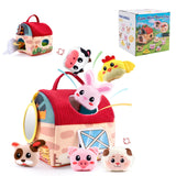 Jeu éveil sensoriel Montessori boîte à mouchoirs ferme pour bébés