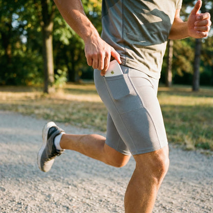 Short de compression avec poche pour homme