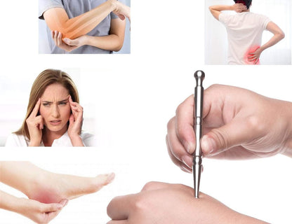 Stylo d’acupuncture manuel en acier inoxydable