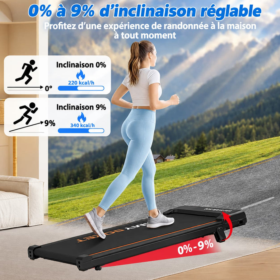 Tapis de Course Pliable Walking Pad X9 Noir – Inclinaison 9%