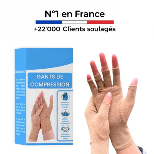 Gants de compression anti-douleurs Beige | Inshape Boutique™