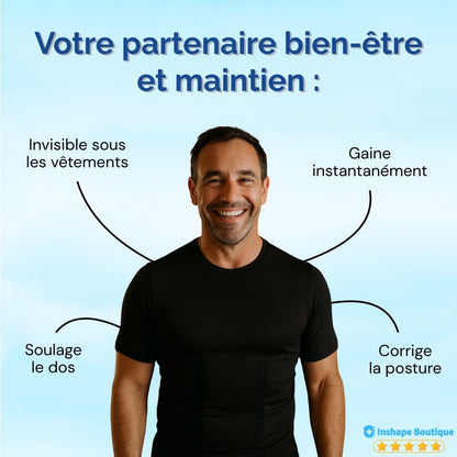 T-Shirt Correcteur de posture et gainant - Mixte | Inshape Boutique™