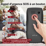 Téléphone Portable Senior Débloqué avec Grandes Touches, Bouton SOS