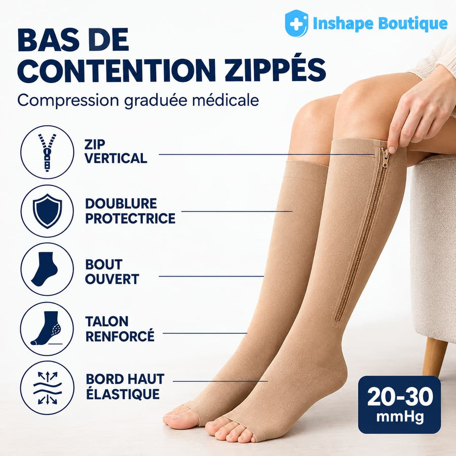 Bas de Contention Zippé | Inshape Boutique™