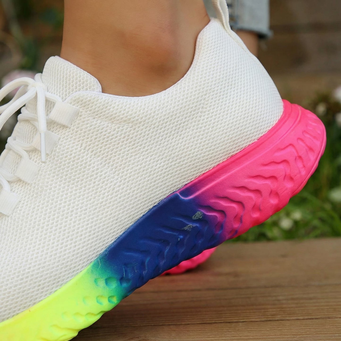 Baskets orthopédiques femme avec semelles multicolores