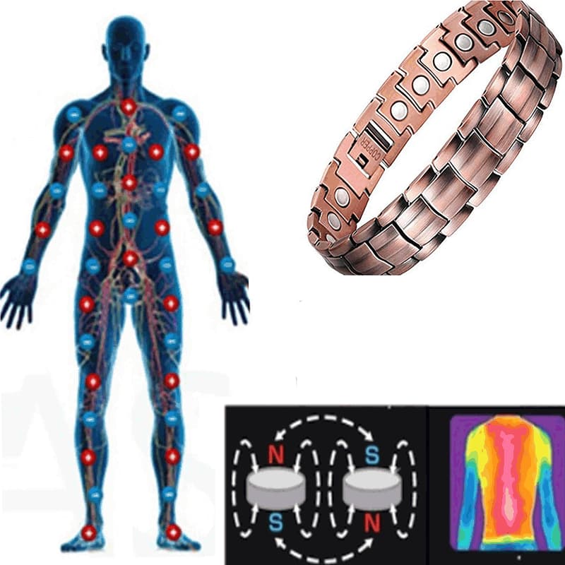 Bracelet en cuivre anti-douleurs – magnétique soulagement naturel