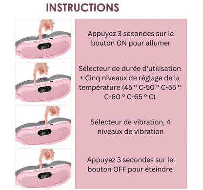Ceinture menstruelle vibrante et chauffante