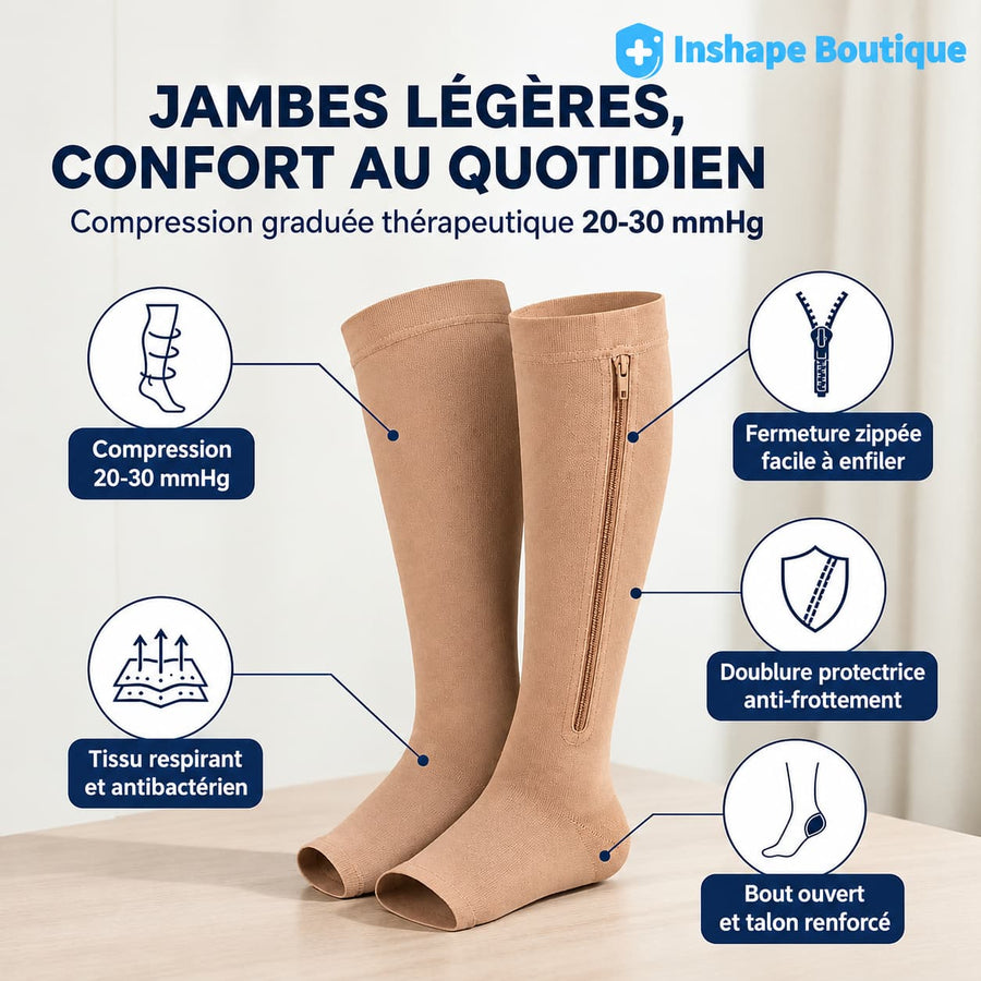 Bas de Contention Zippé | Inshape Boutique™