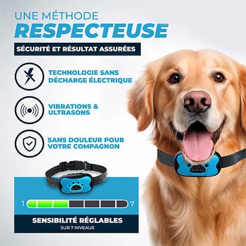 Collier Anti Aboiement PuppyCare™  - Sans Choc Électrique