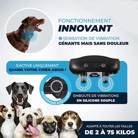 Collier Anti Aboiement PuppyCare™  - Sans Choc Électrique