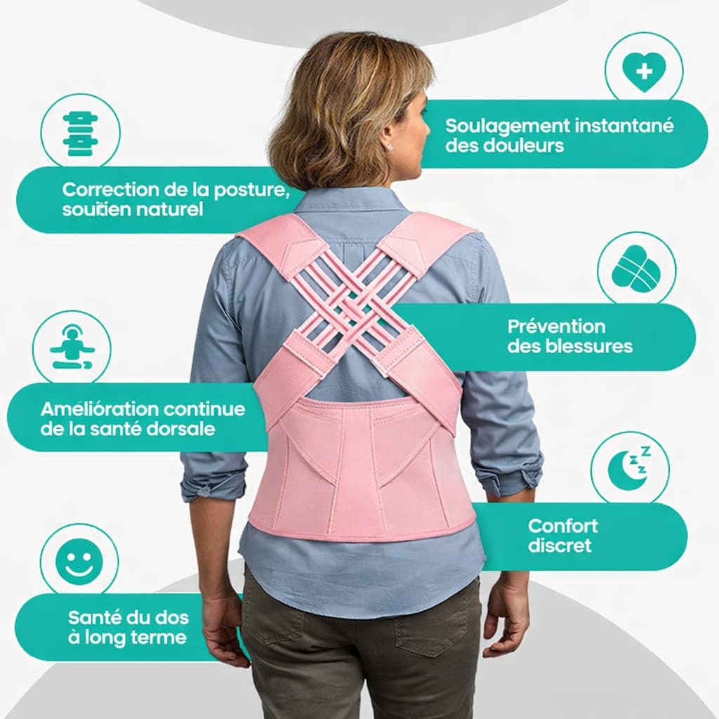 Correcteur de posture rose | Inshape Boutique™