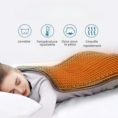 Coussin chauffant électrique anti-douleur pratique et efficace