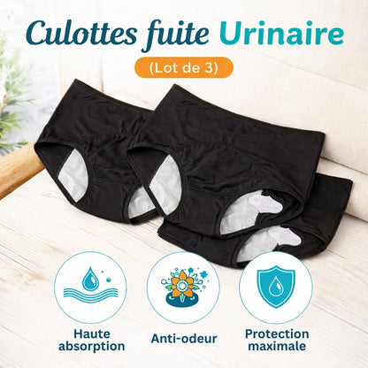 Culottes fuite Urinaire (lot de 3) anti-odeur haute absorption