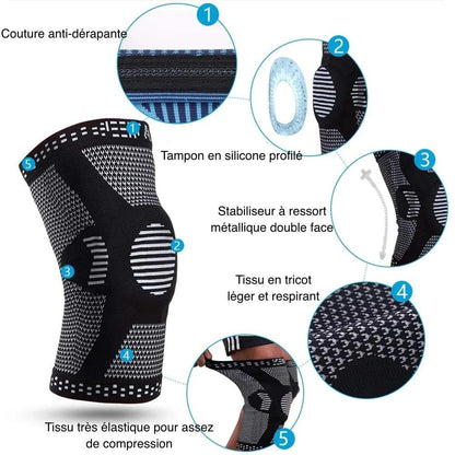 Genouillère de compression professionnelle, attelle de soutien
