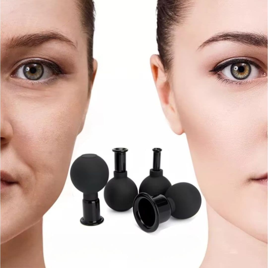 Lot de 4 ventouses anti-cellulites noires
