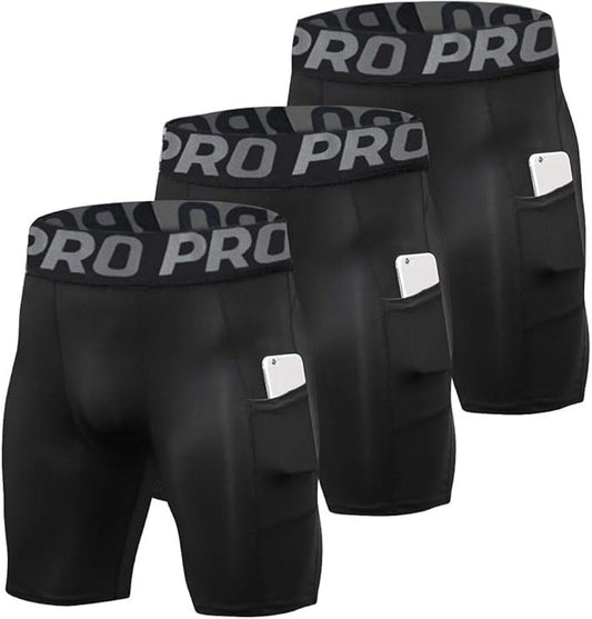 Lot de trois shorts de compression pour homme