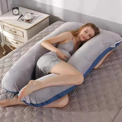 Oreiller de grossesse en U lavable – ergonomique et multifonctionnel