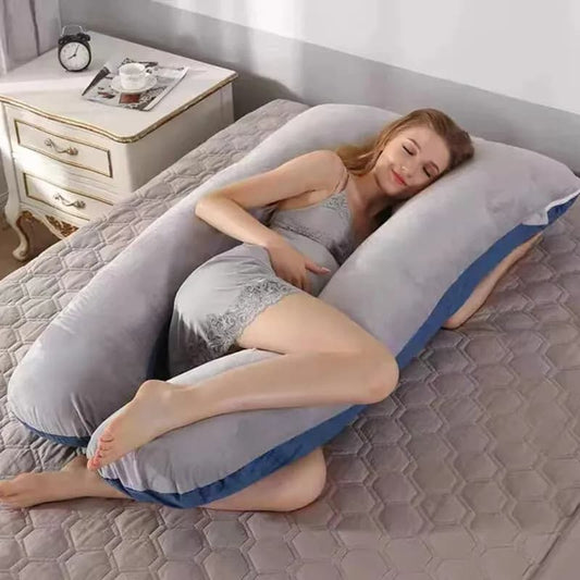 Oreiller de grossesse en U lavable – ergonomique et multifonctionnel