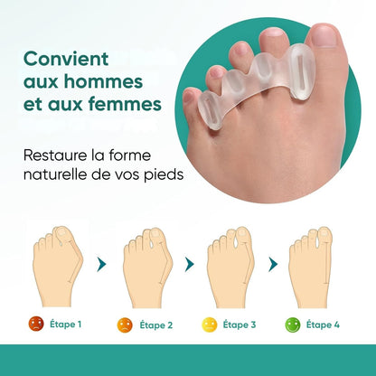 Séparateur d’orteils en silicone confortable