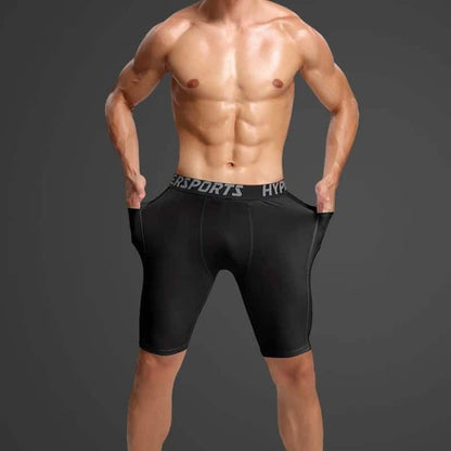 Short de compression de sport pour homme