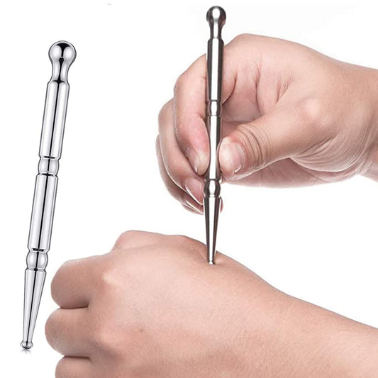 Stylo d’acupuncture manuel en acier inoxydable
