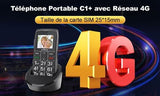 Téléphone Portable Senior Débloqué avec Grandes Touches, Bouton SOS