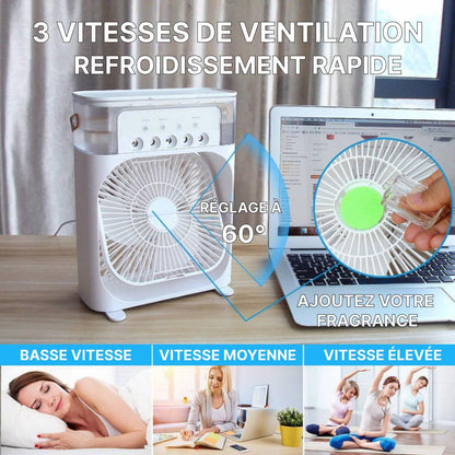 Ventilateur Brumisateur d'Air 3-en-1